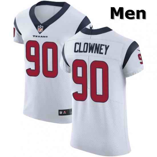 Men Nike Houston Texans 90 Jadeveon Clowney White Vapor Untouchable Elite Player NFL Jersey
